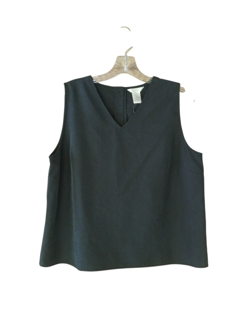 3/$12 Christopher & Banks Black V Neck Tank Top Size XL